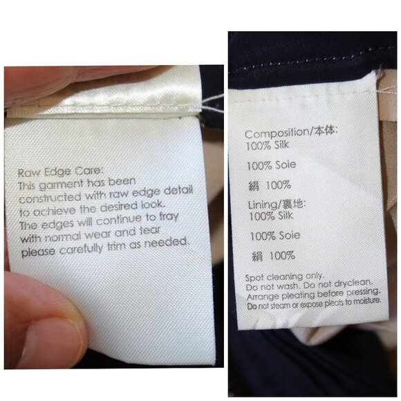 NWT 3.1 Phillip Lim Silk Knee Length Dress Size 8 Raw Gem Color Block Cocktail - Picture 10 of 10